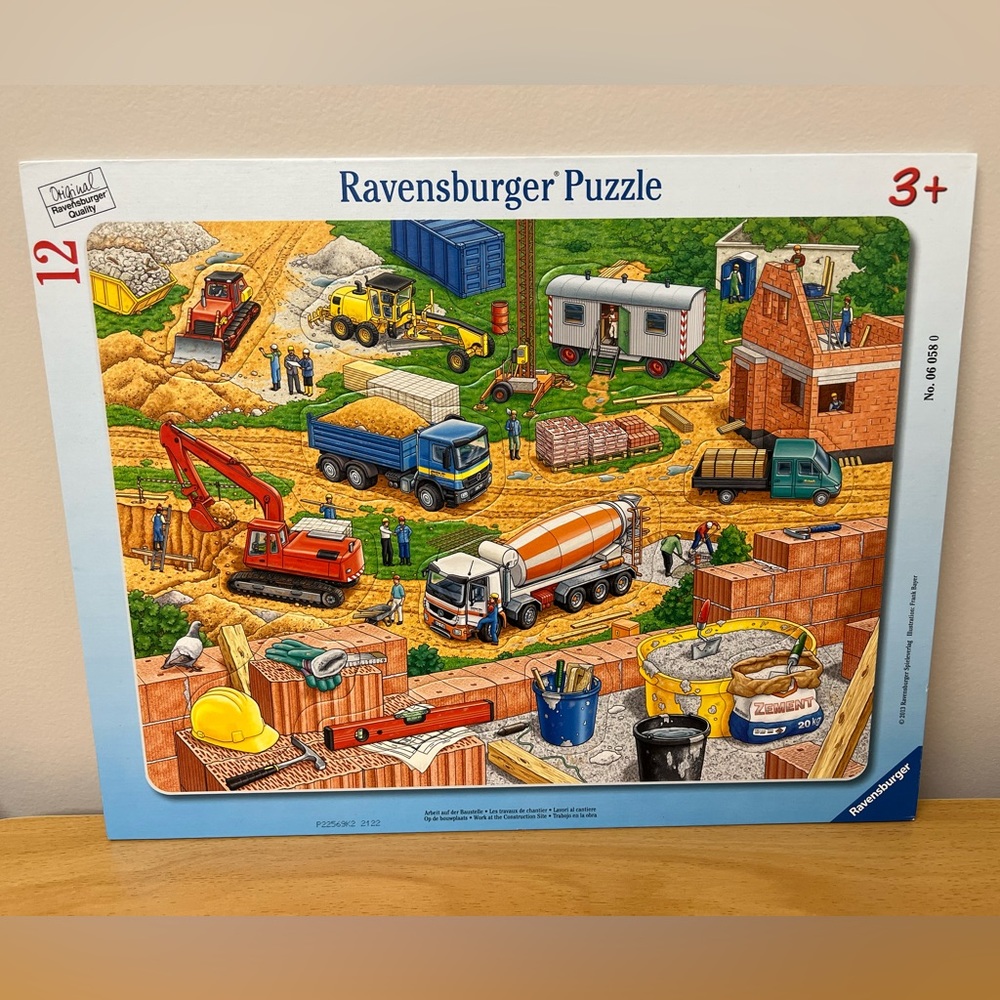 Ravensburger Frame Tray Puzzle for Kids 12 piece Construction Scene Simple